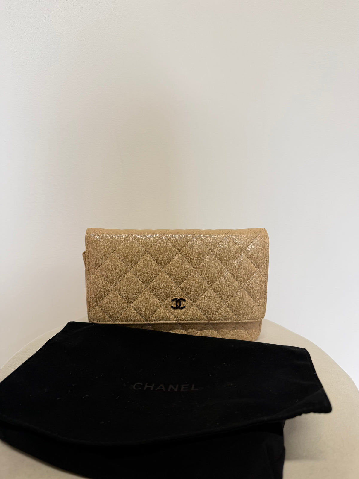 Preloved Chanel Handbag Beige