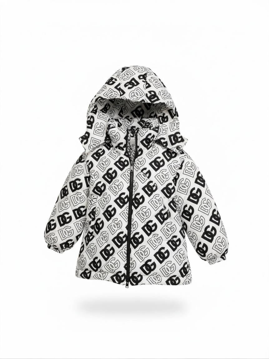 Preloved Dolce & Gabbana Kids Coat Age 6 Black & White Logo