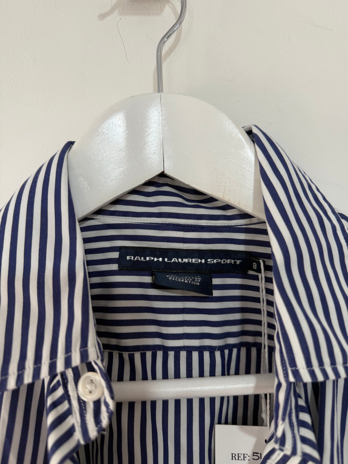 Preloved Stripey Polo Ralph Lauren Shirt, Size 8