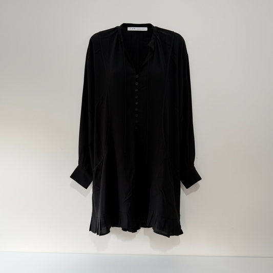Pre-owned black 100% silk Iro Dress, Size xs very oversized