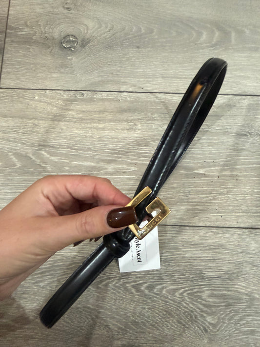 Black with Gold Hardware Gucci  Belt, 75-30