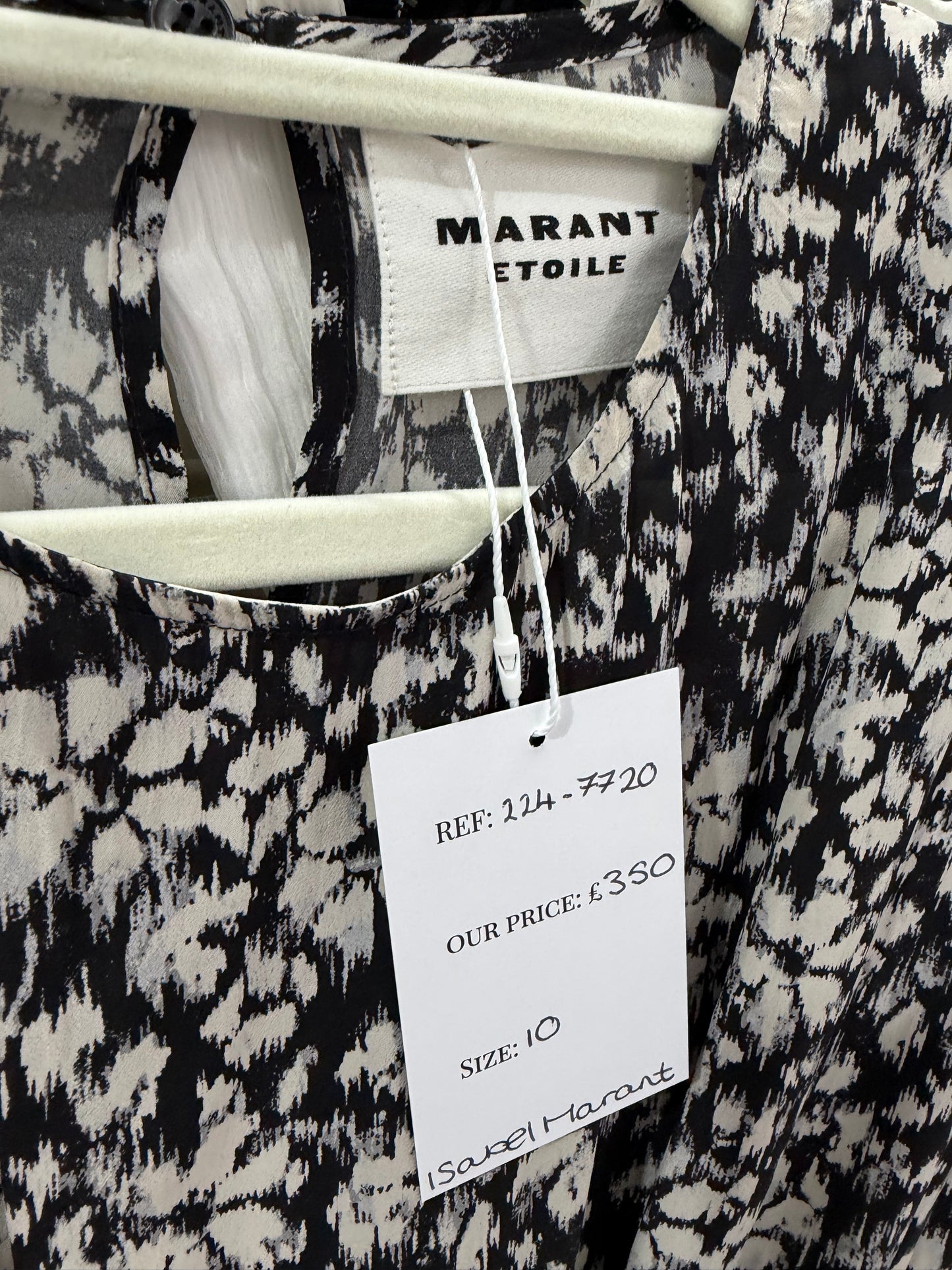 Preloved, Black and White Isabel Marant Étoile Dress, Size 10
