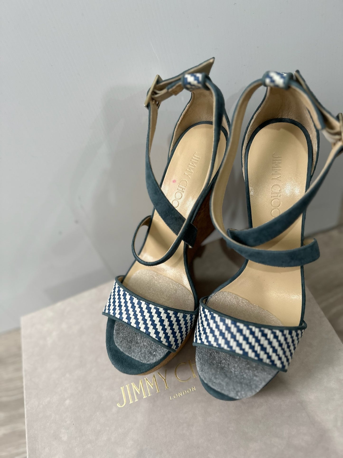 Blue Jimmy Choo Wedges, 7