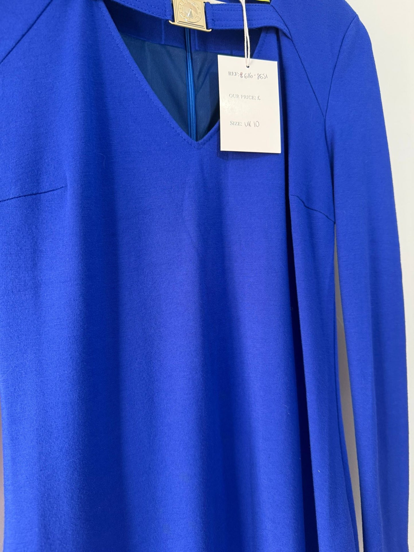 Preloved, Royal Blue Versace Jeans Dress, UK 10