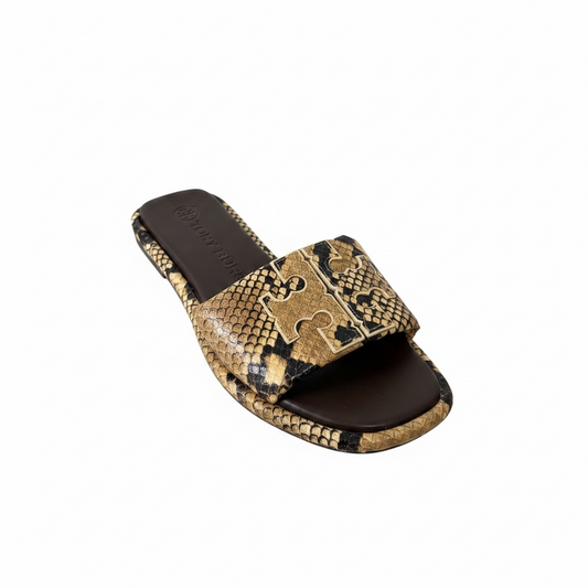 Pre-owned Snake print Tory Burch Sliders, Size 6.5