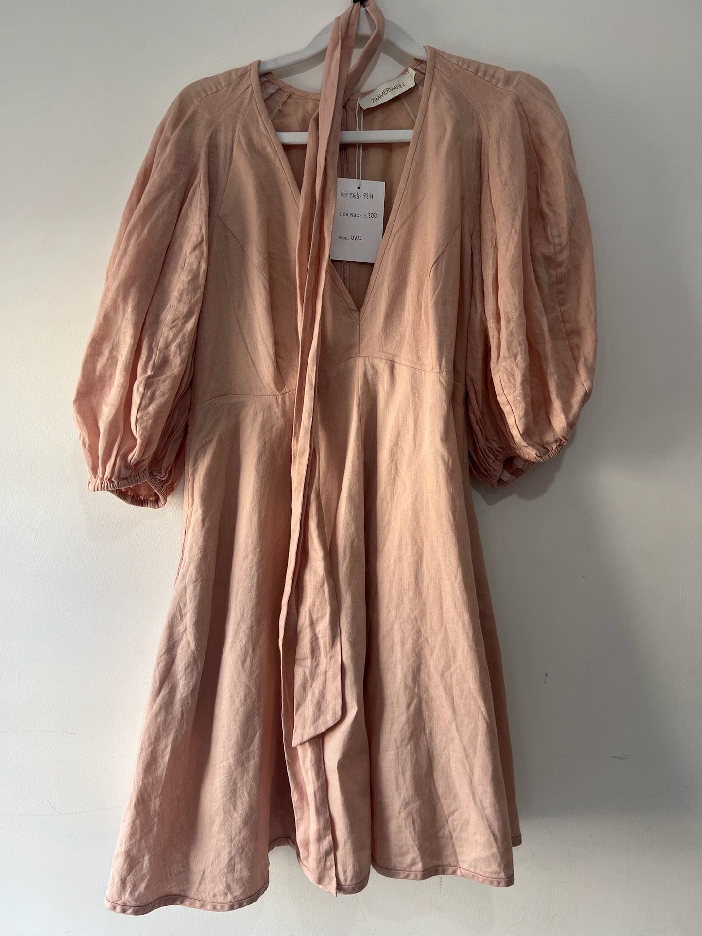Preloved Pink Zimmerman Dress, UK 12