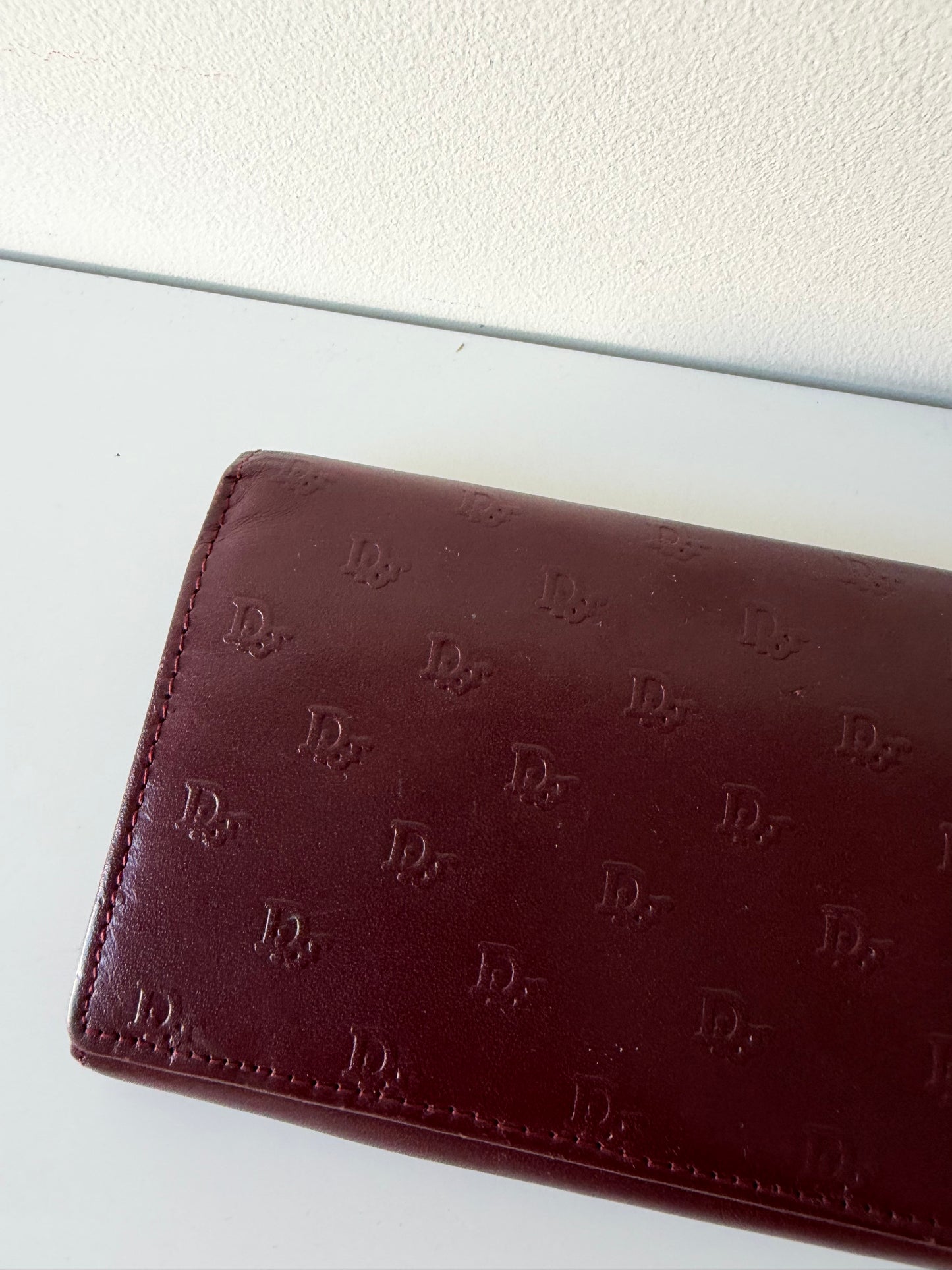 Pre-owned, Burgundy Christian Dior Wallet