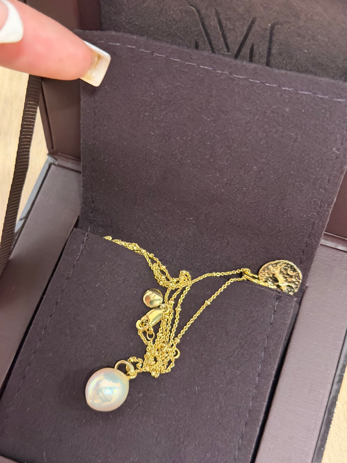Preloved Monica Vinader Jewellery - Necklace Gold hardware with pearl