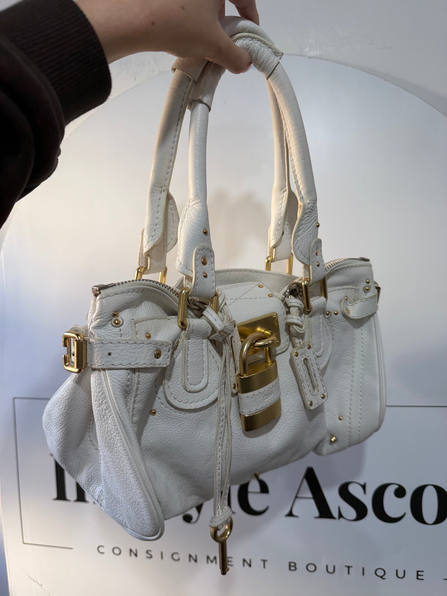 White Chloe Paddington Bag