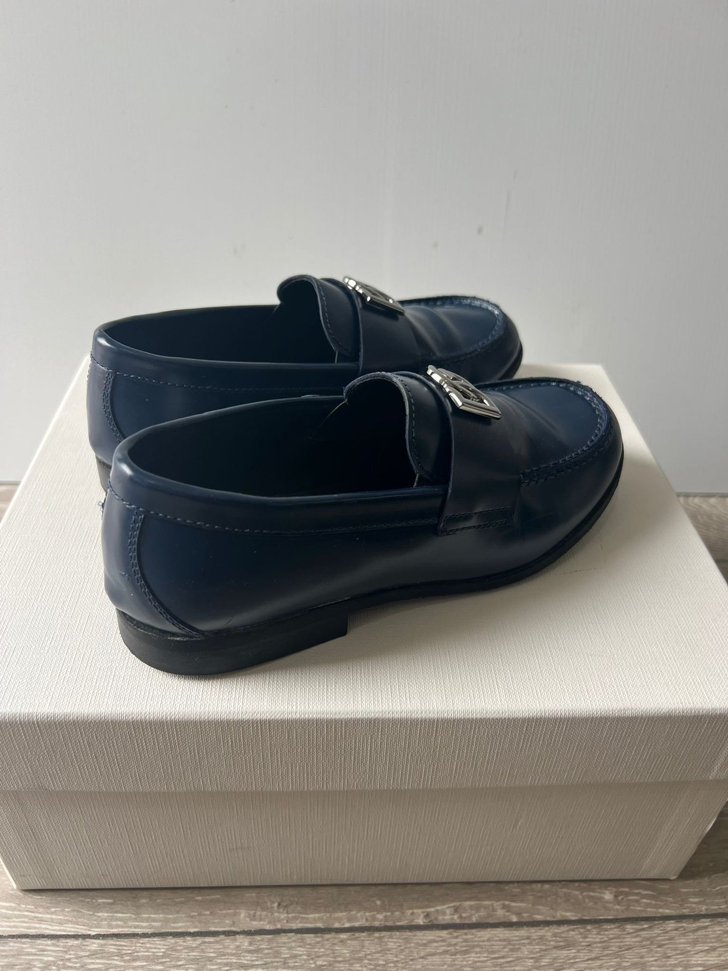 Dolce and Gabbana Navy Kids Loafers - Age 5/6