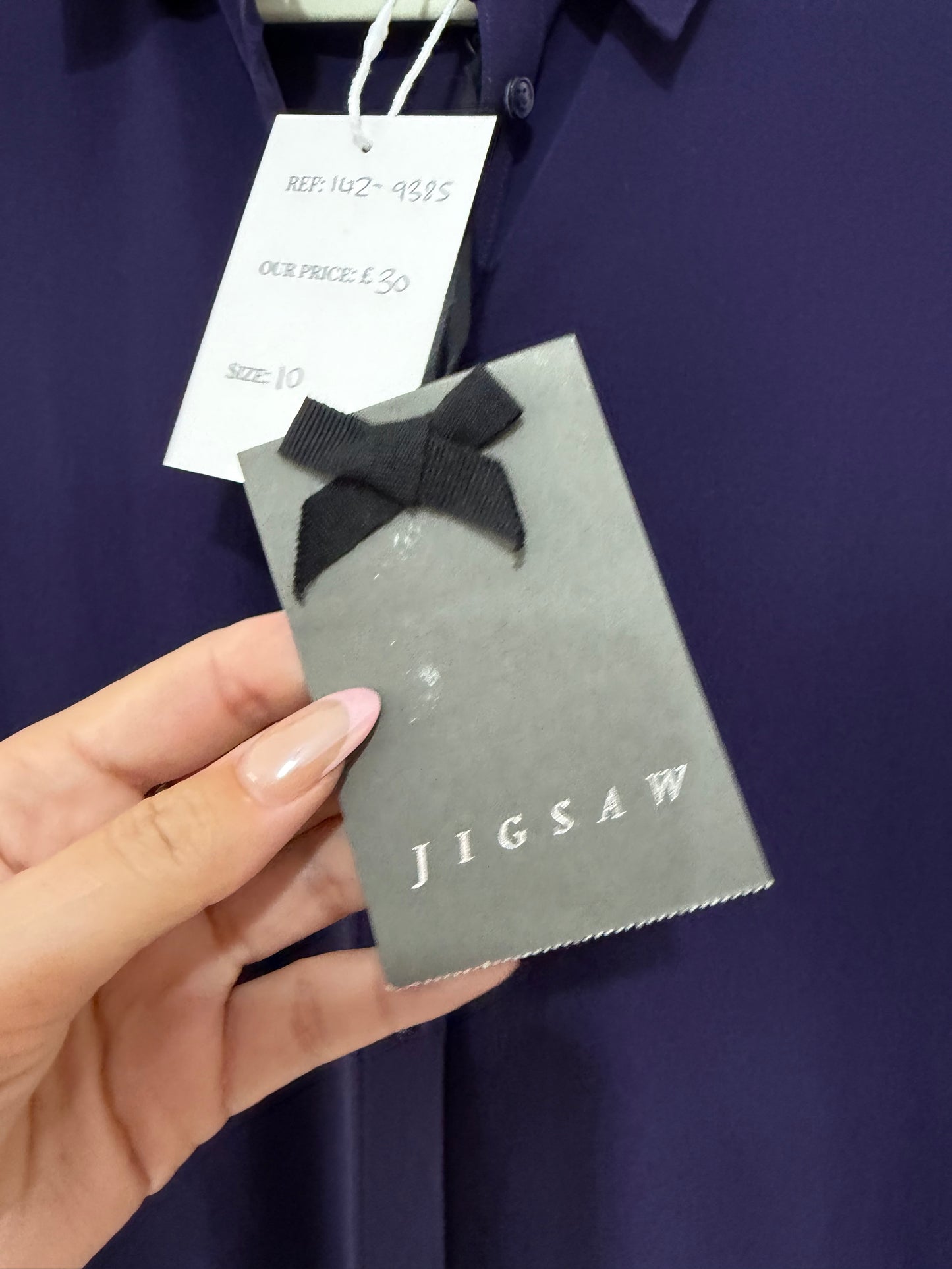 Preloved Jigsaw Shirt Size 10, BNWT Purple