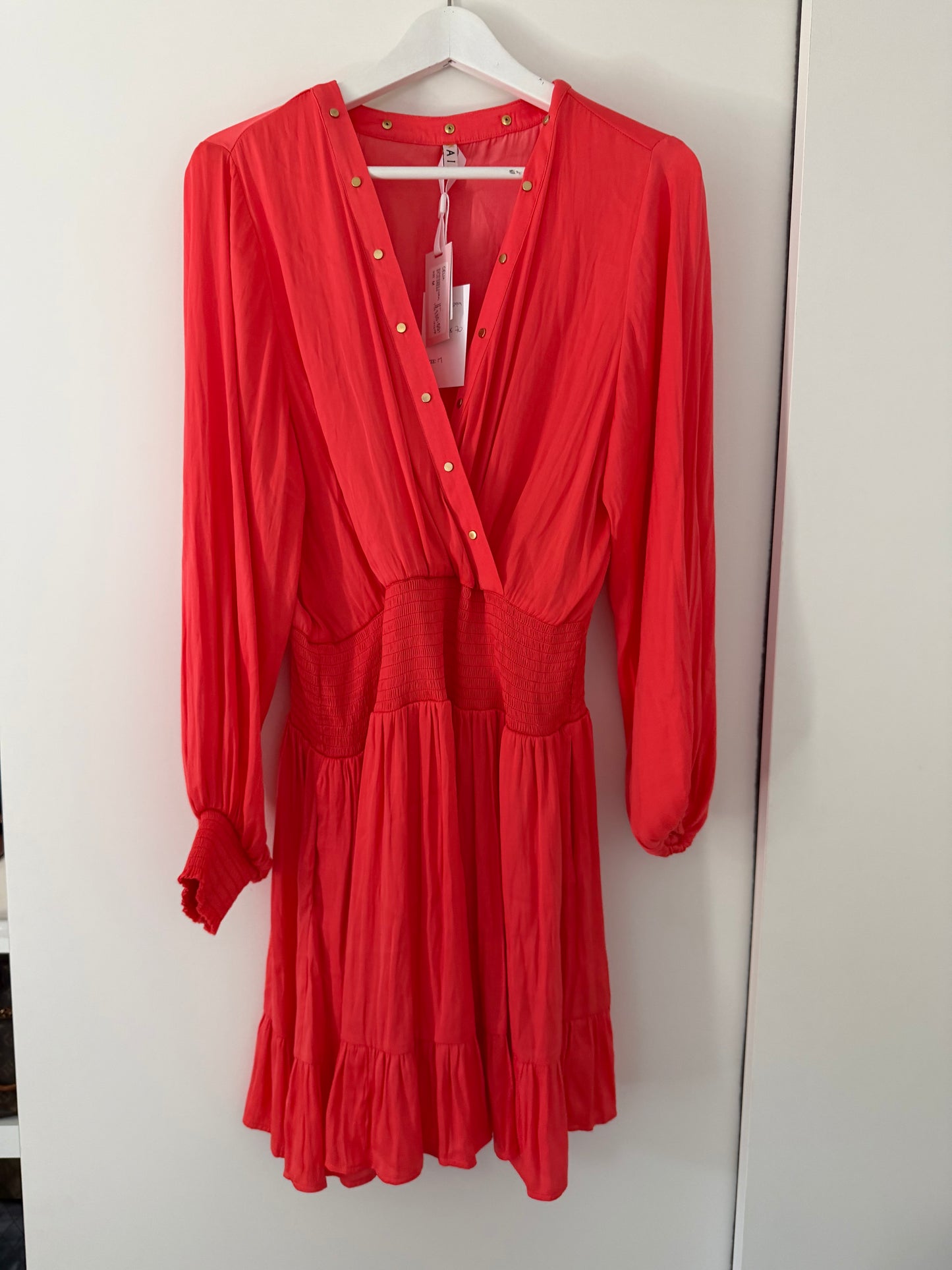 Pre-Loved Coral Naia Dress, M, BNWT