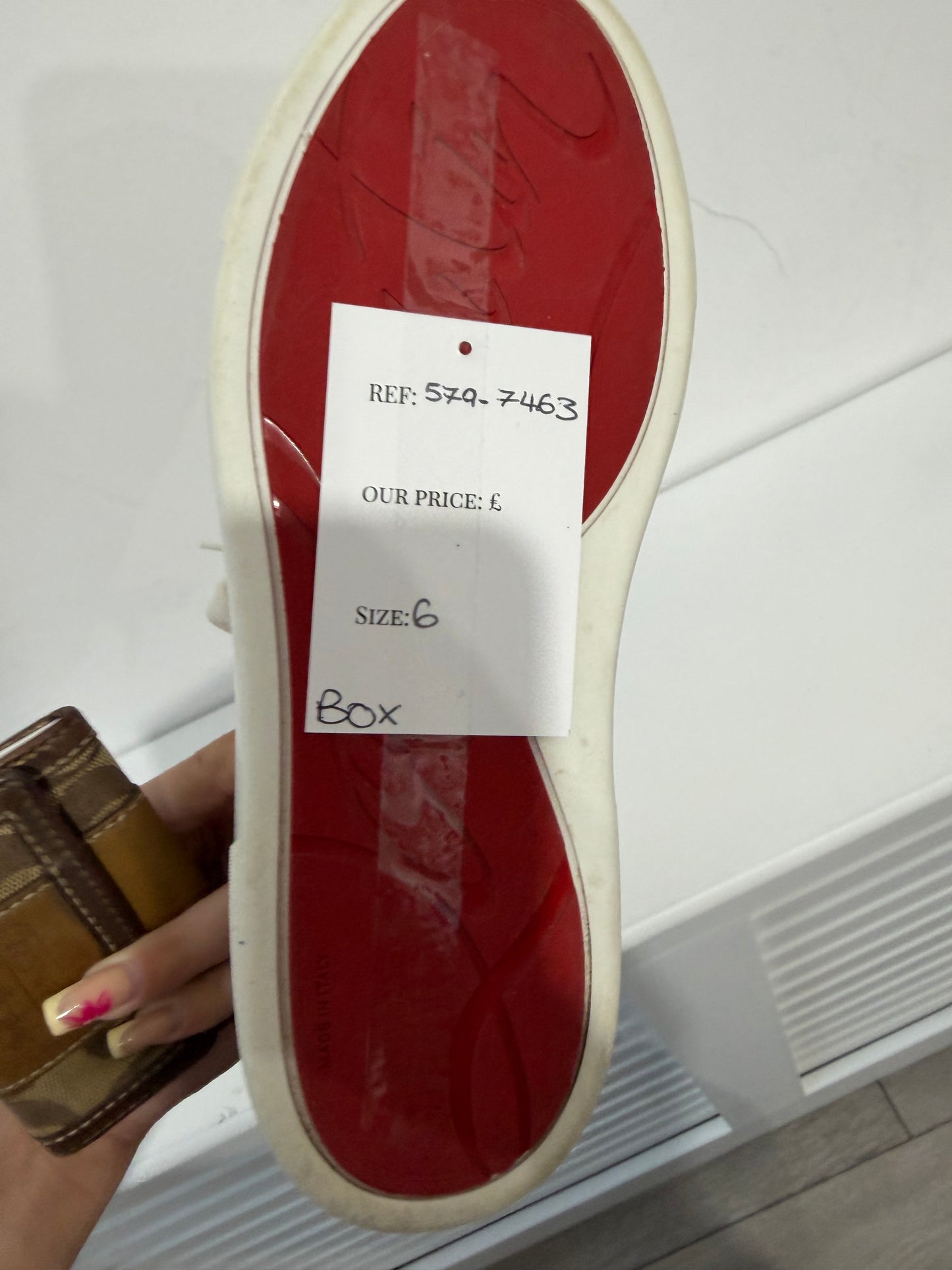 Pre-owned, White Christian Louboutin Sneakers Trainers, Size 6 (39)