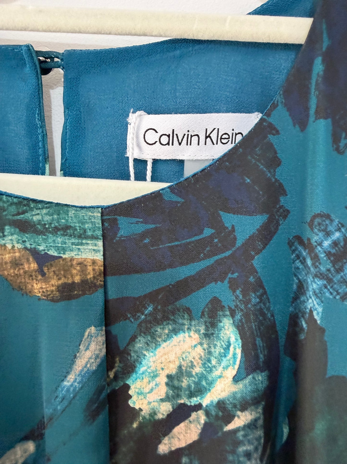 Pre-owned, Emerald Green Calvin Klein Dress, UK 6