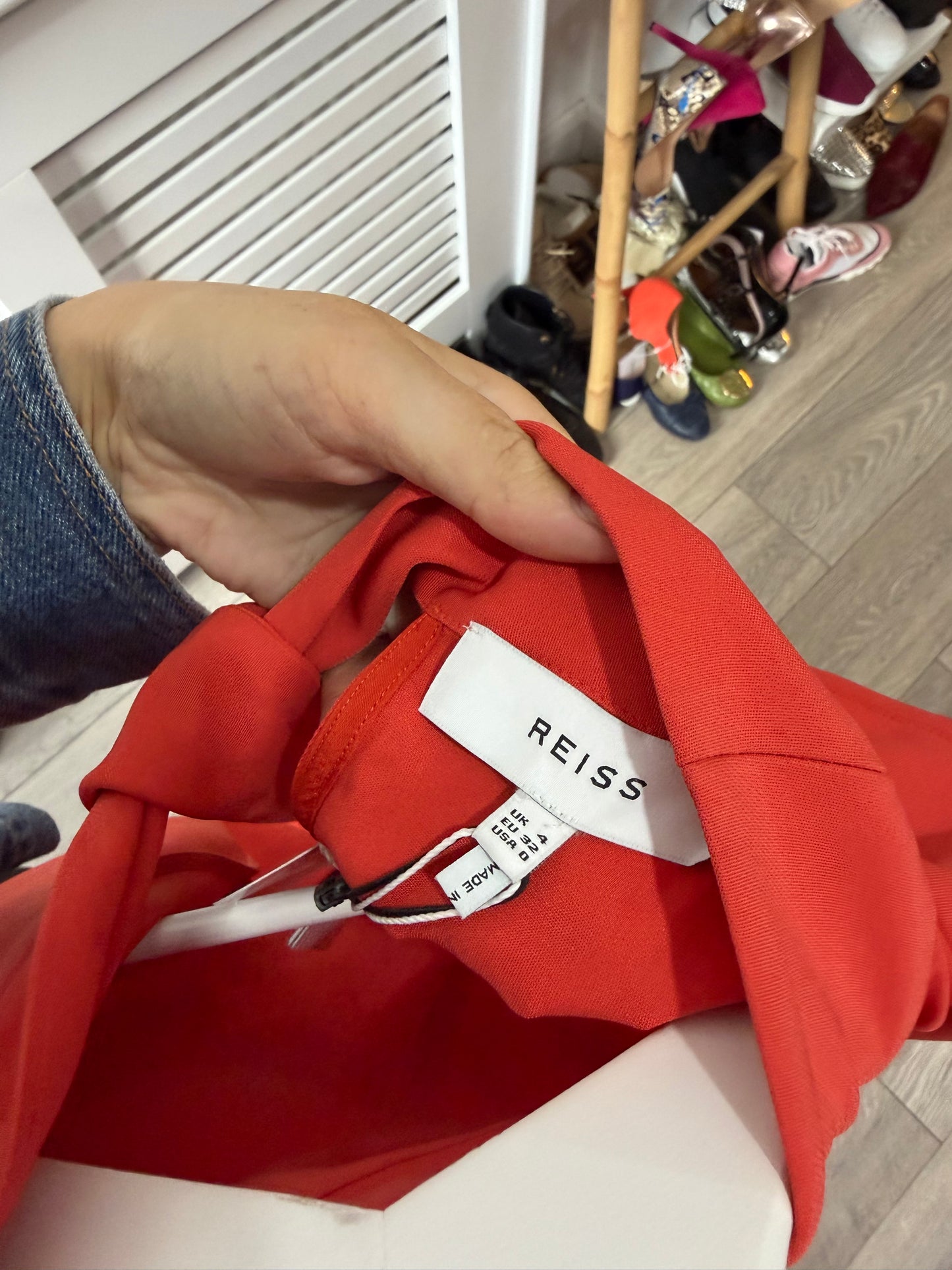 Preloved, Orange Reiss Dress, UK 4