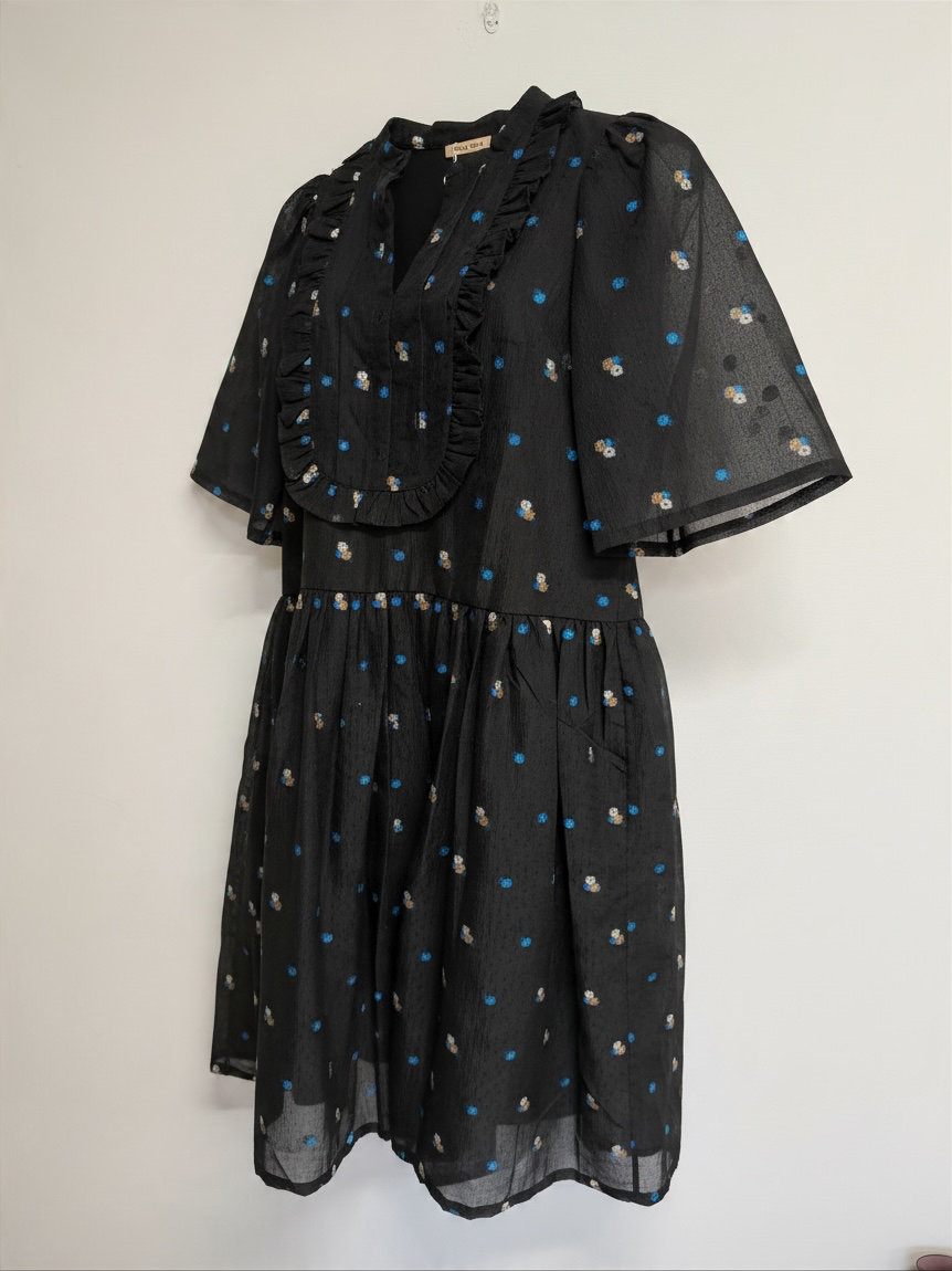 Preloved Stella Nova Dress 36 Black Floral