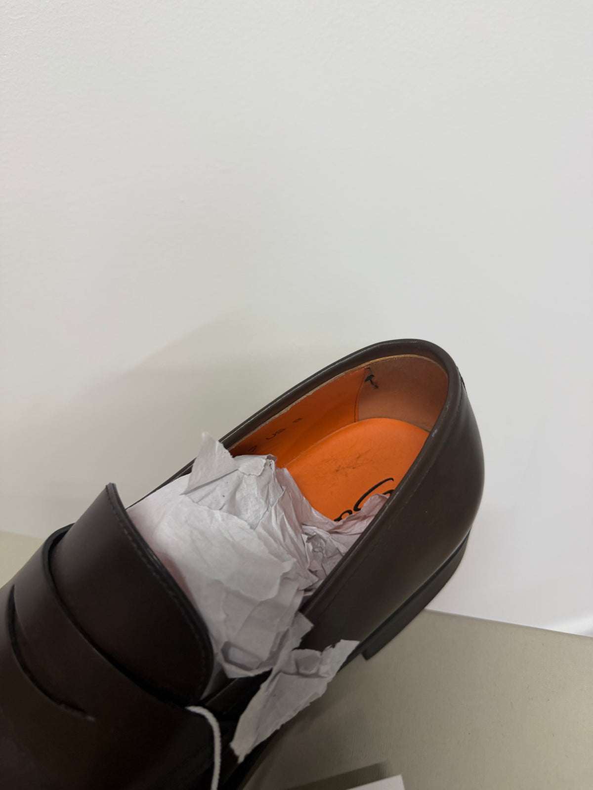 Preloved Santoni Loafers Size Men's 7 Dark Brown