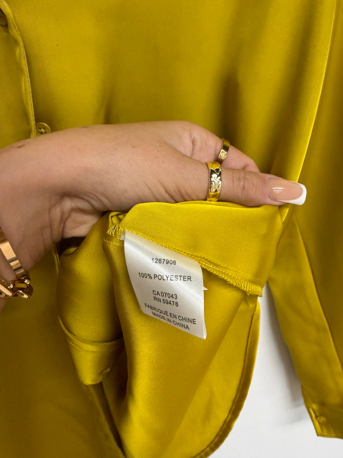 Preloved JNY Shirt Size XS Yellow