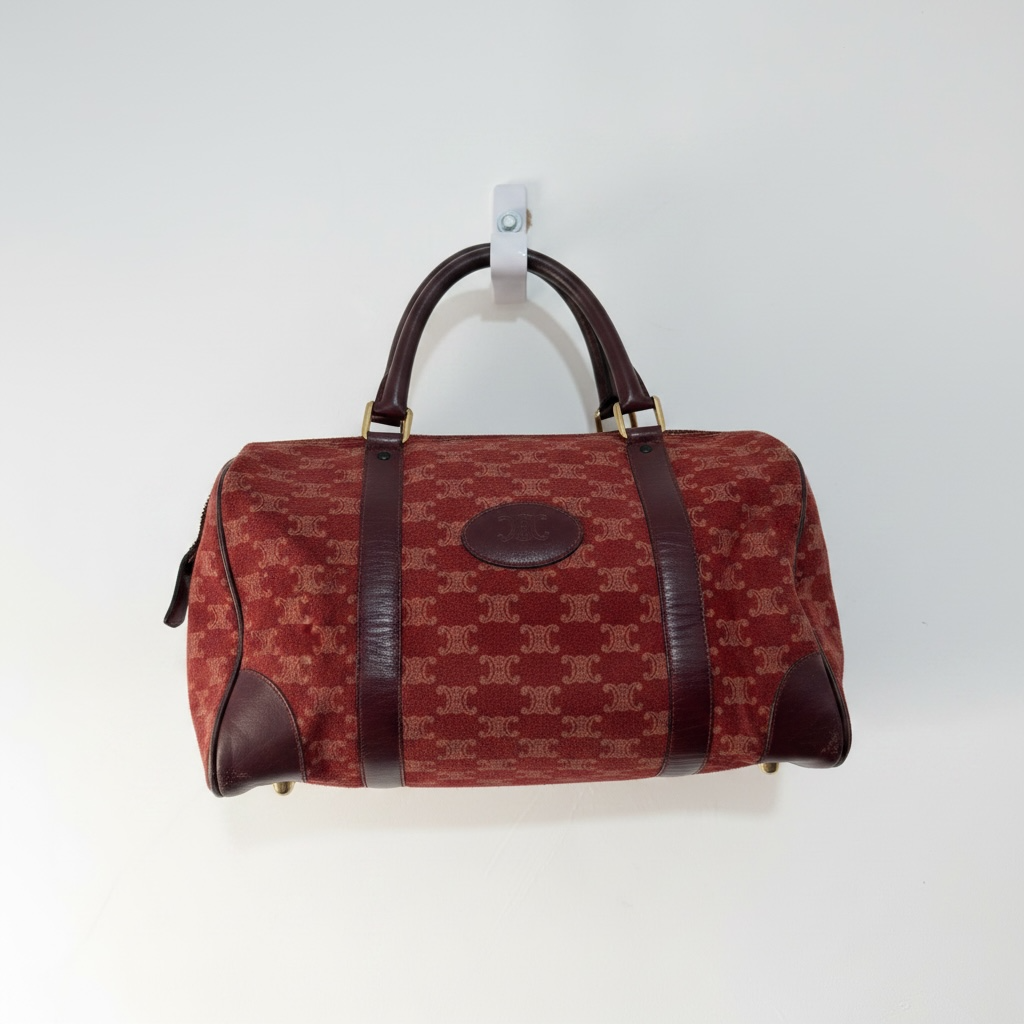 Pre-owned burgandy Celine paris Mini Boston speedy