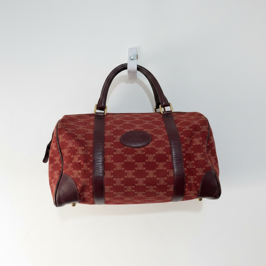 Pre-owned burgandy Celine paris Mini Boston speedy