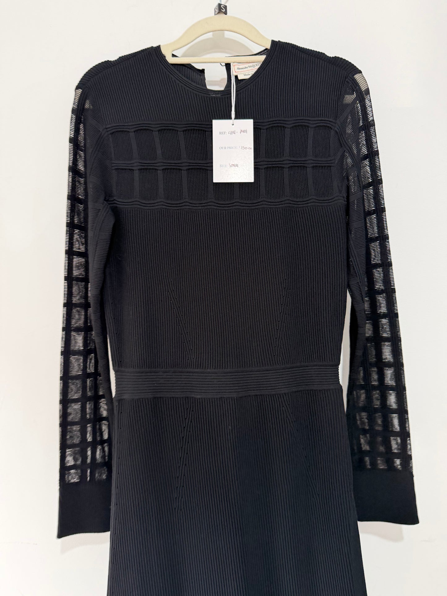 Preloved, Black Alexander Mcqueen Dress, Small