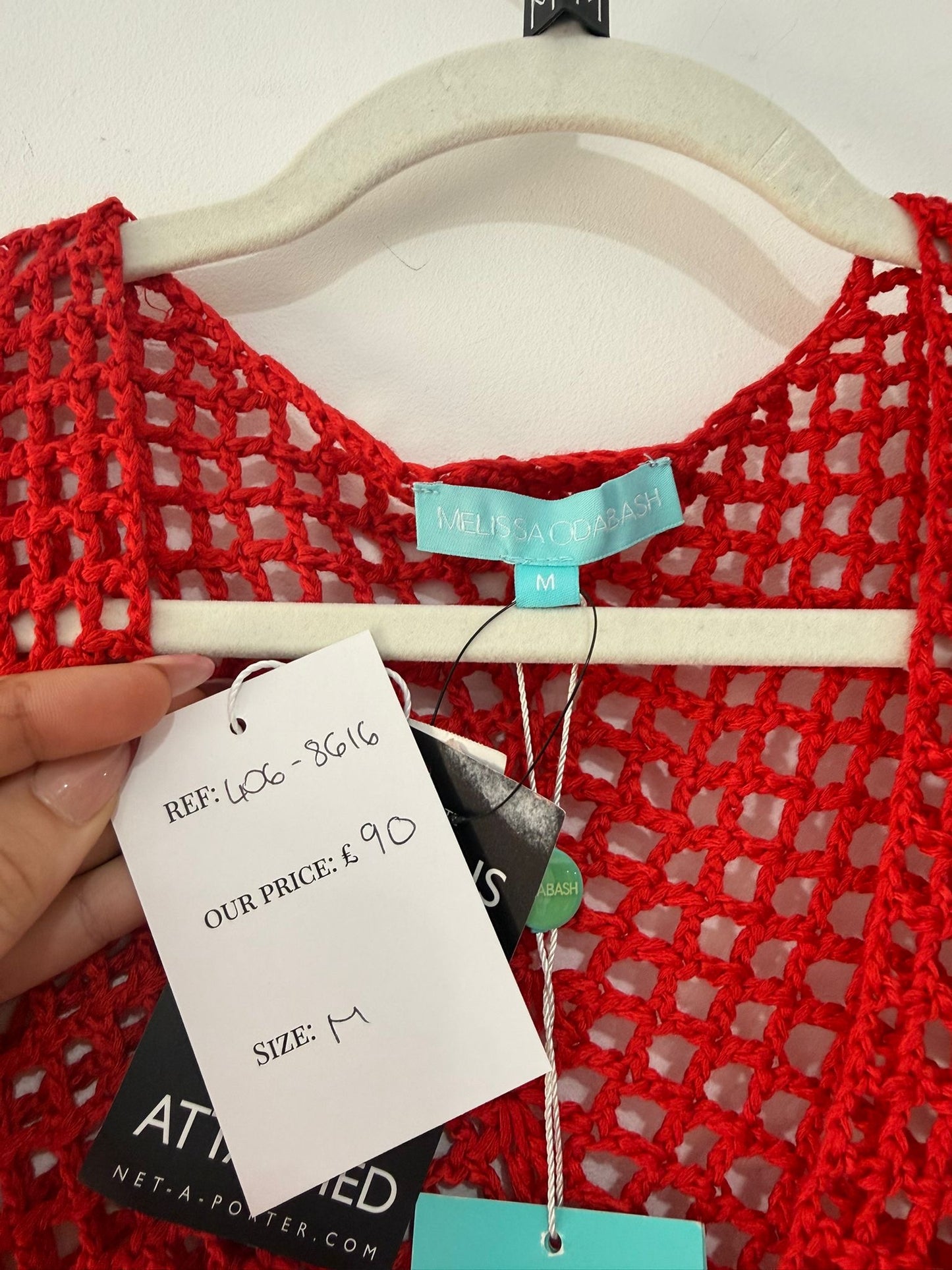 Pre-loved Red Melissa Obabash Cover up, M, BNWT