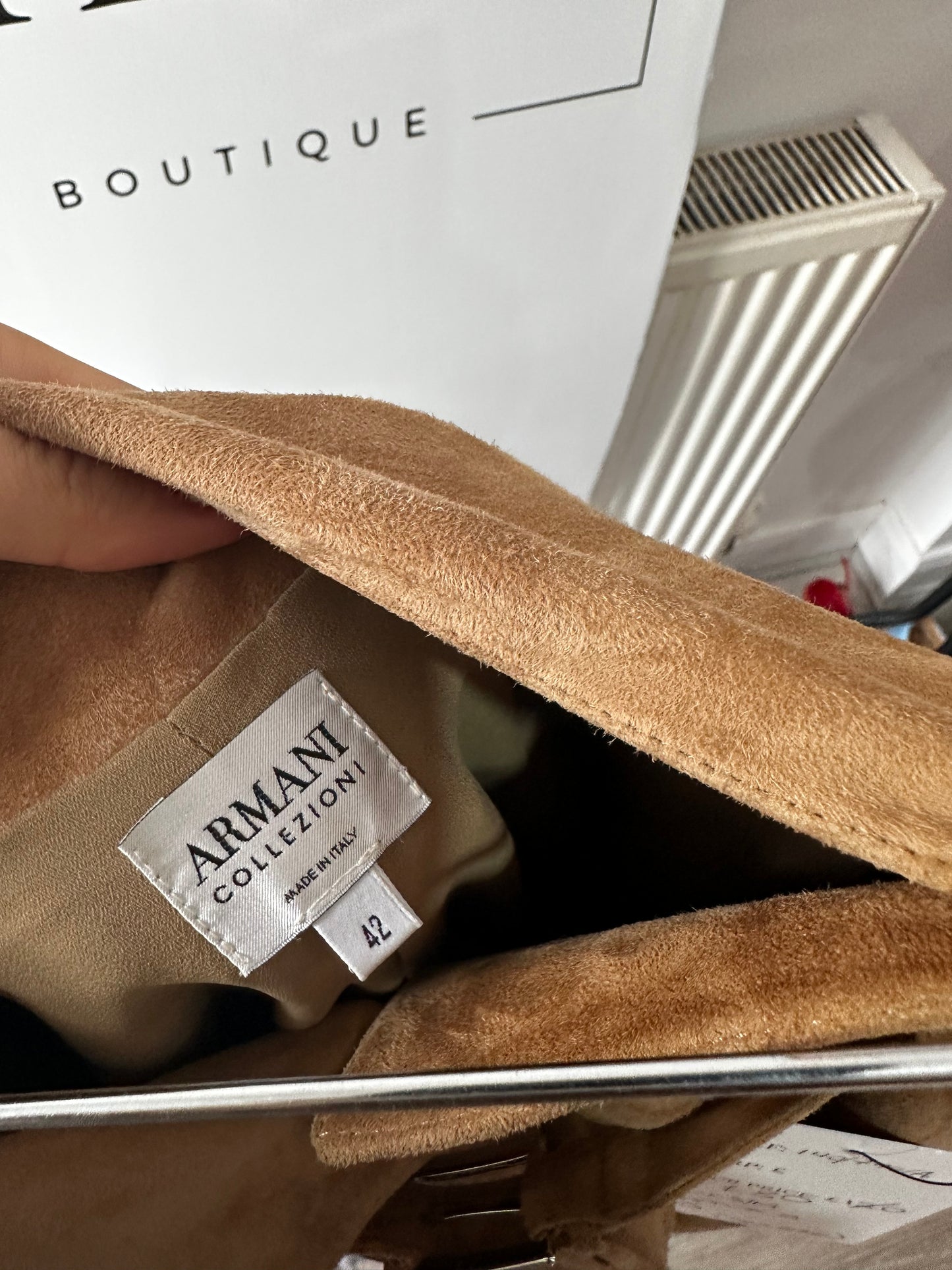 Brown Armani Suede Trousers, 10-12