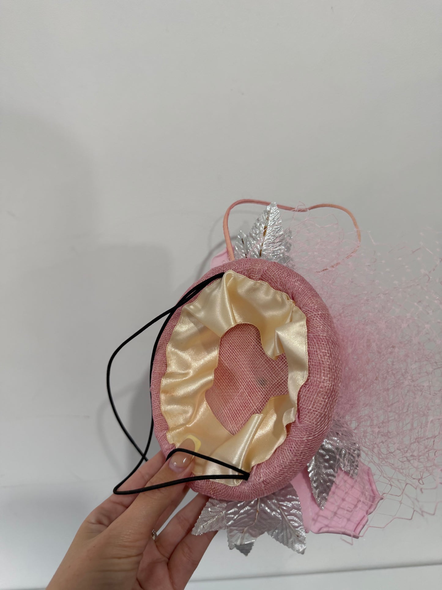 Preloved Pink and Silver Ascot Fascinator