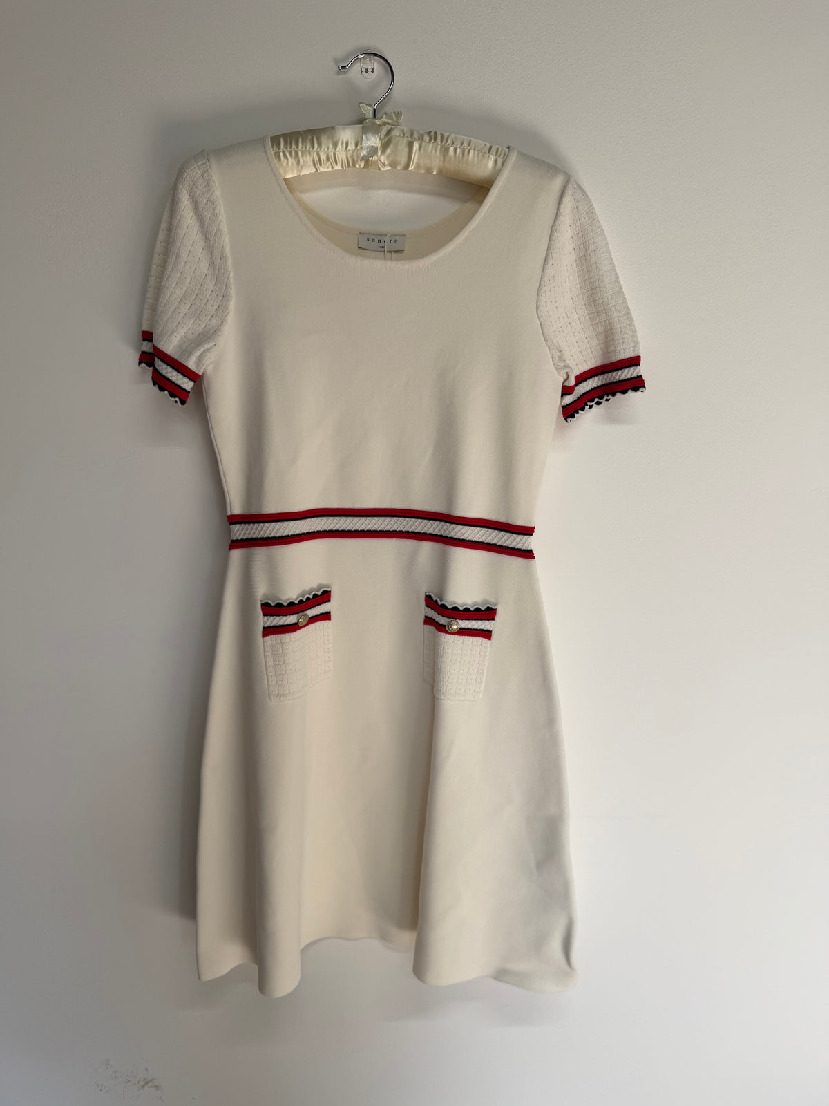 Preloved Sandro Dress White, Size 12