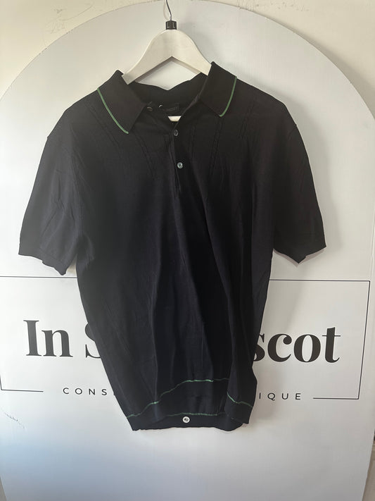 Navy John Smedley Polo Top, L