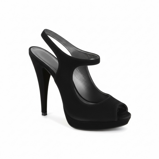 Pre-owned Slate Grey Miu Miu Platform Heels, Size 7 - 40