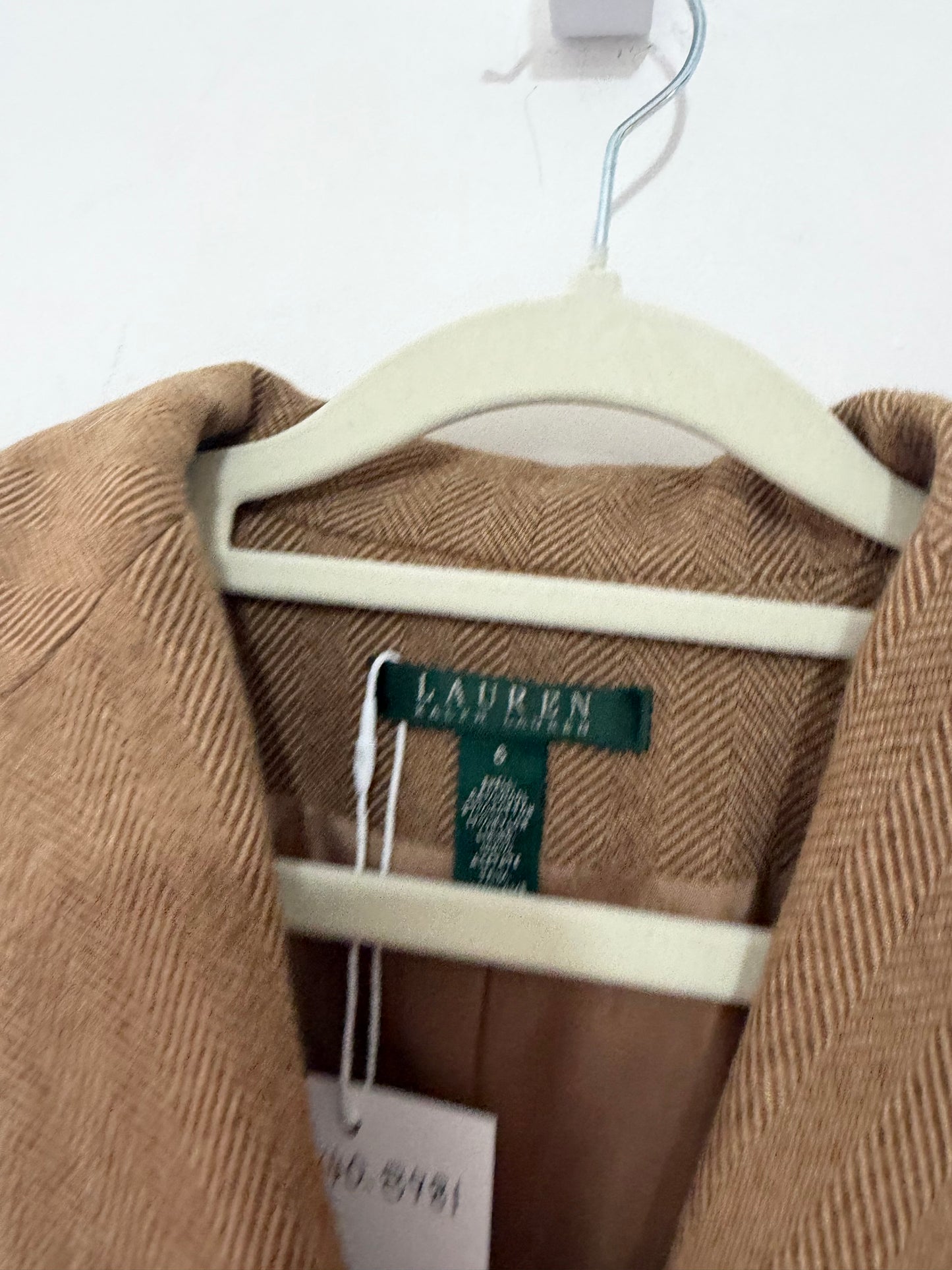 Preloved Brown Herringbone Ralph Lauren Jacket, 10