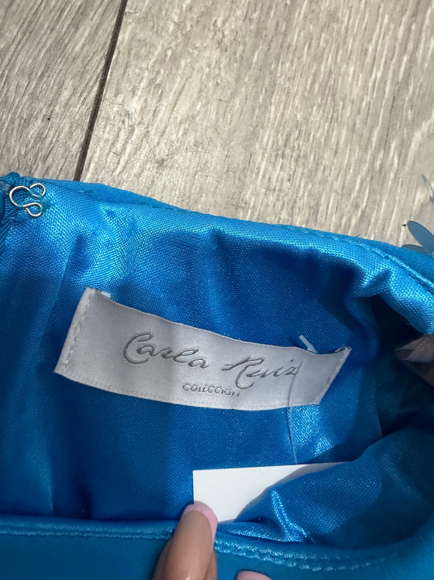 Blue Carla Ruiz Dress Ascot/Wedding, Size XS