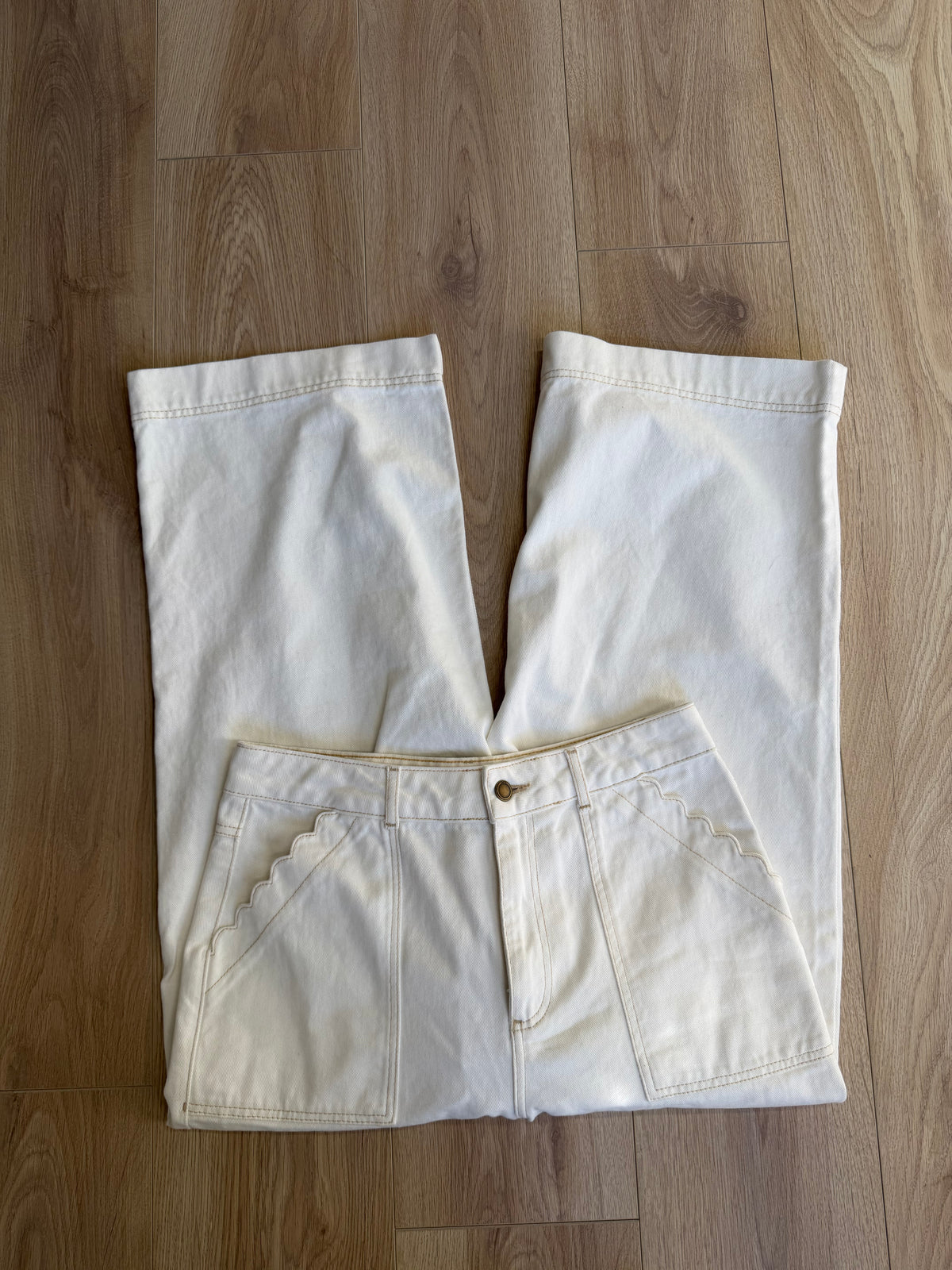 Preloved Oliver Bonas Jeans Size 10 White