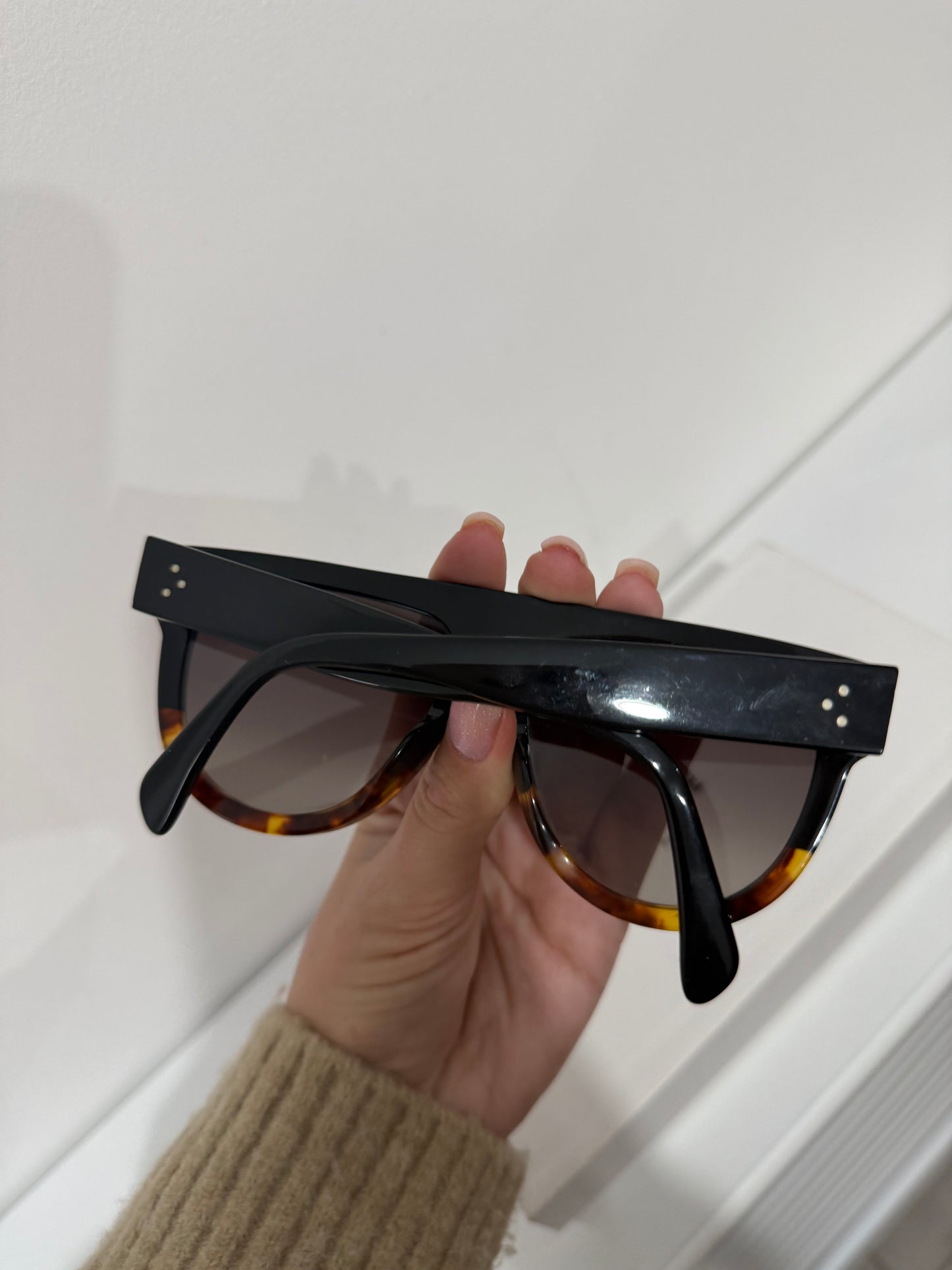 Pre-owned, Black and Tortoise Celine Sunglasses