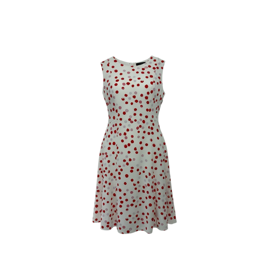 Pre-owned red polka dot Dkny Dress, Size 14
