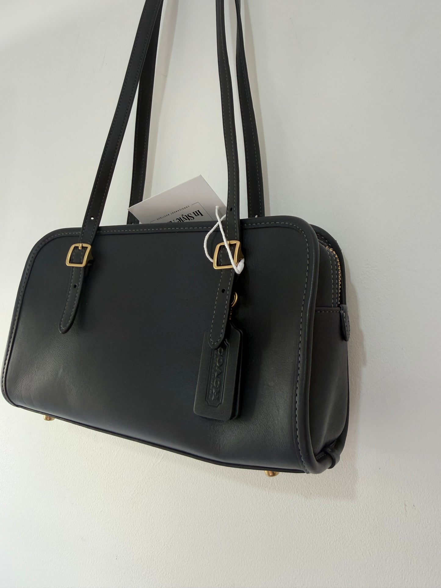 Pre-owned Black Coach Swing Bag, 25cm Wide