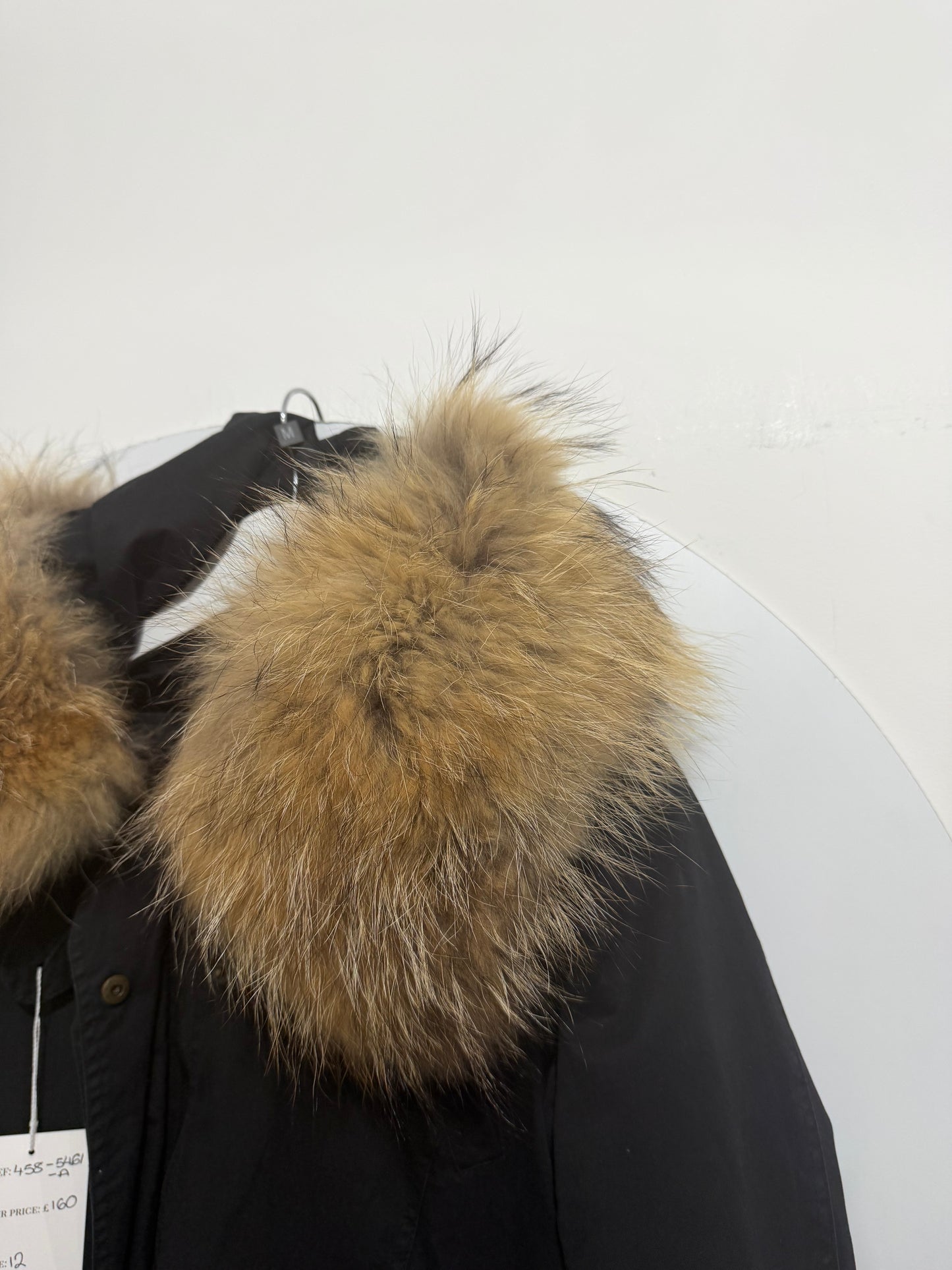 Black and Real Fur Collar SW10 Furry Lined Parka
