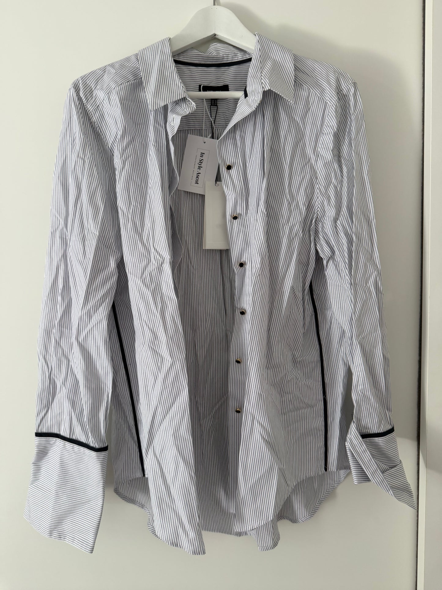 Pre-loved Striped BNWT Me + Em Blouse, 16