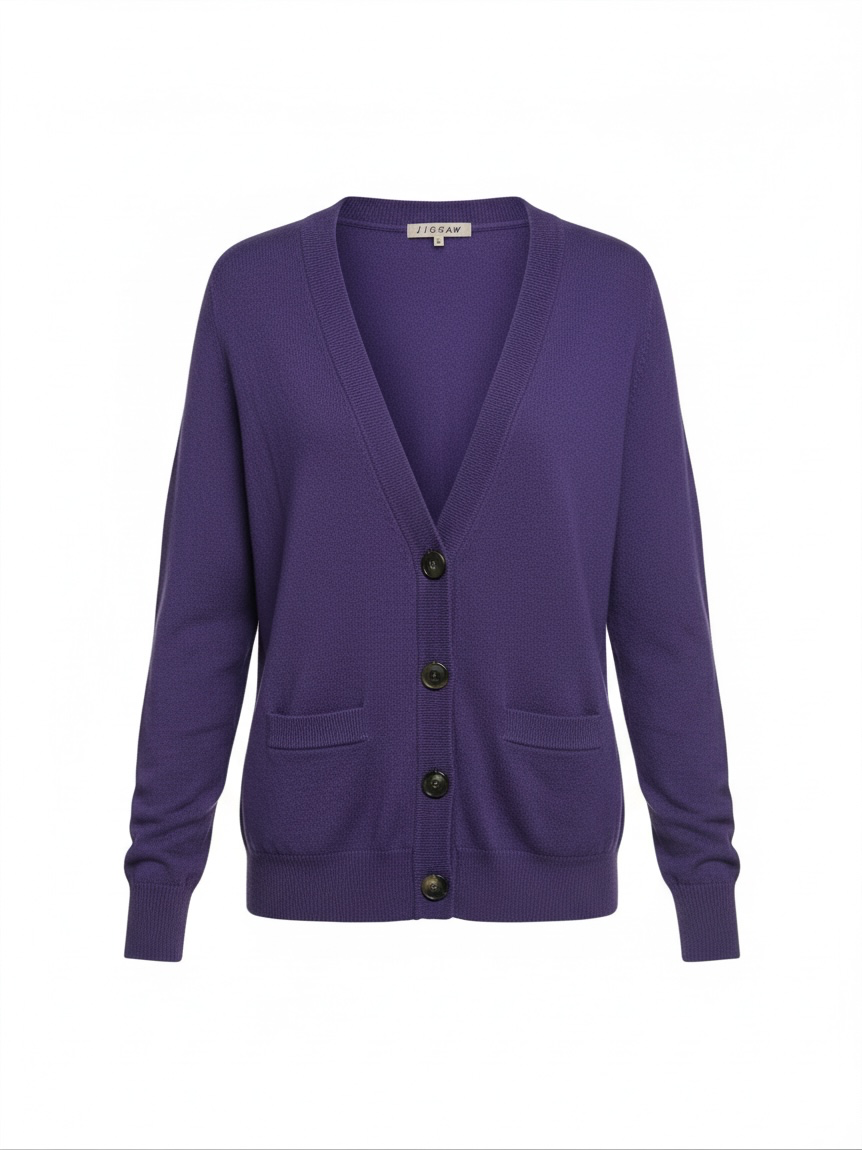 Preloved Jigsaw Cardigan Size Small Purple