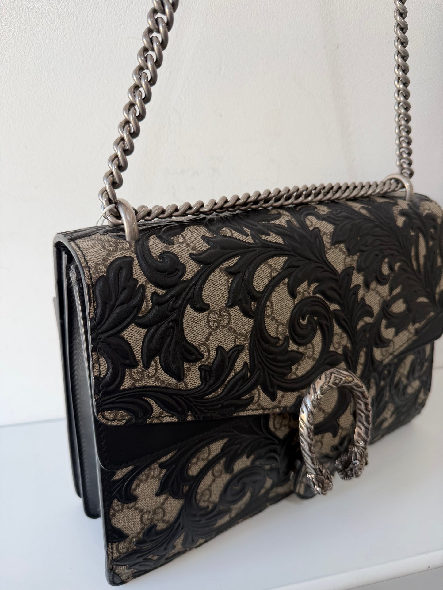 Preowned Monogram Arabesque Gucci Dionysus Bag, Medium