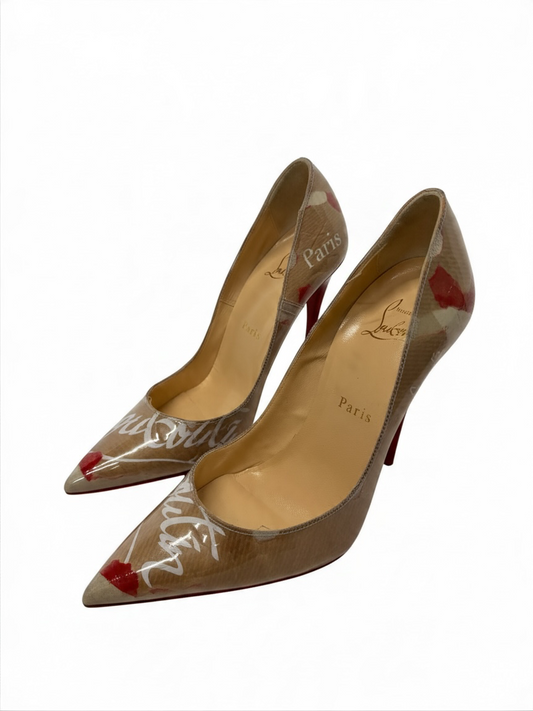 Preloved Christian Louboutin Heels Size 4 - 37 Pattern Brown