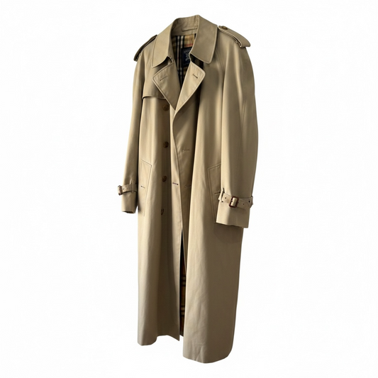 Pre-owned Beige Burberry Trench Coat, Size XL