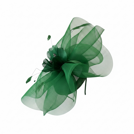 Preowned Green Snoxell & Gwyther Fascinator, Ascot