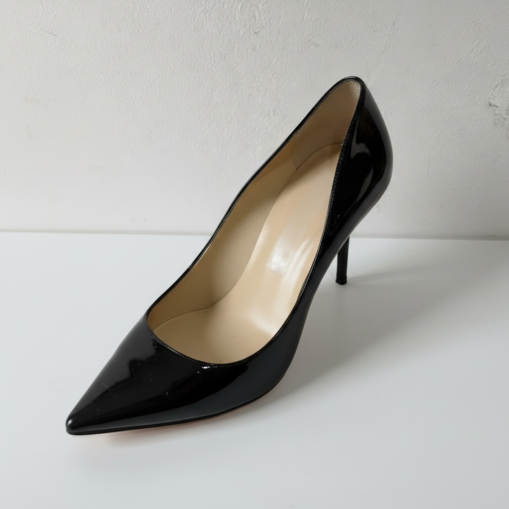 Preloved, Black Jimmy Choo Heels, Size 39.5 (UK 6.5)