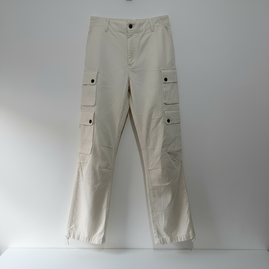 Cream Burberry cargo trousers, Small