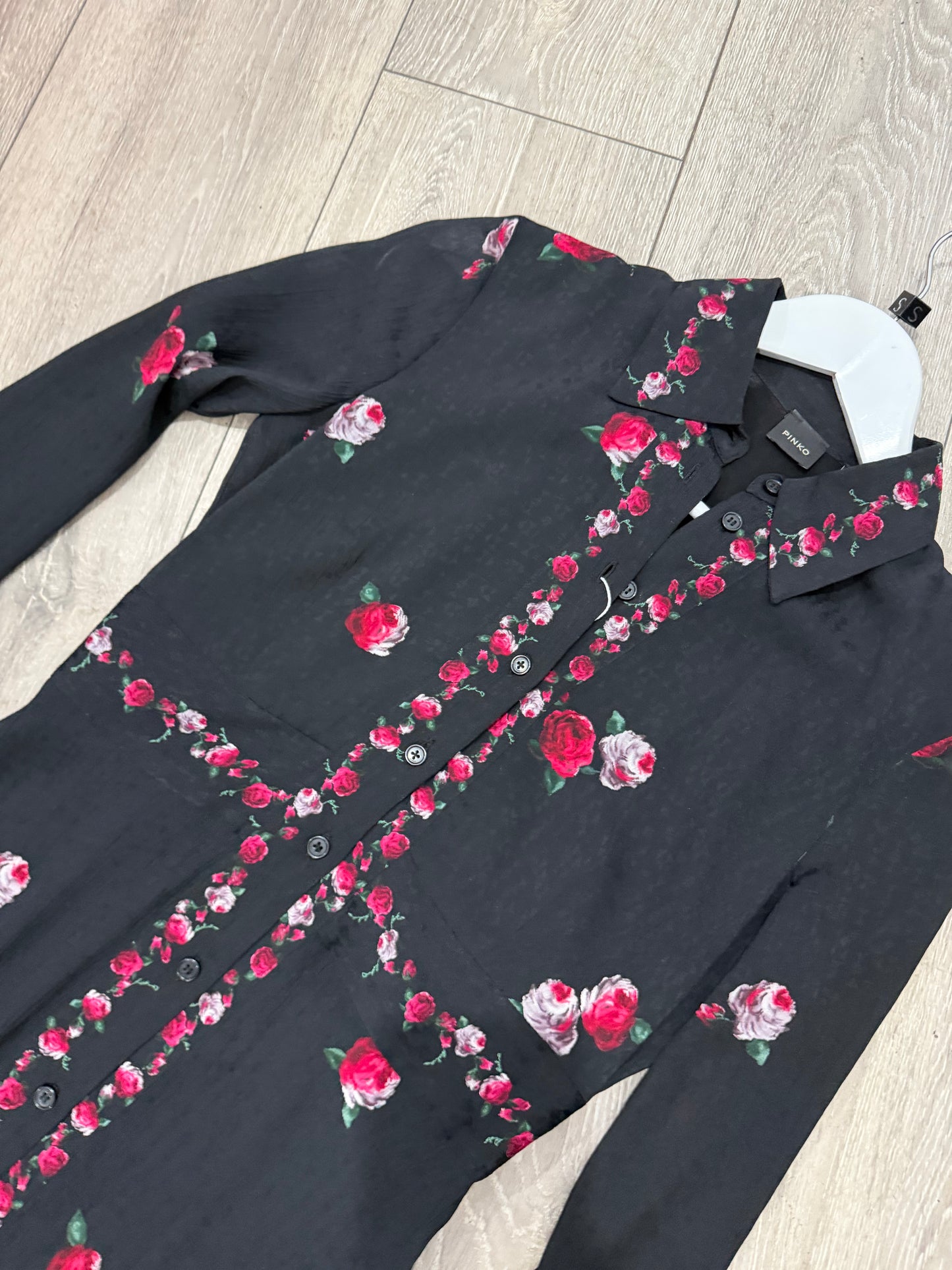 Black and Roses Pinko Dress, Size 10