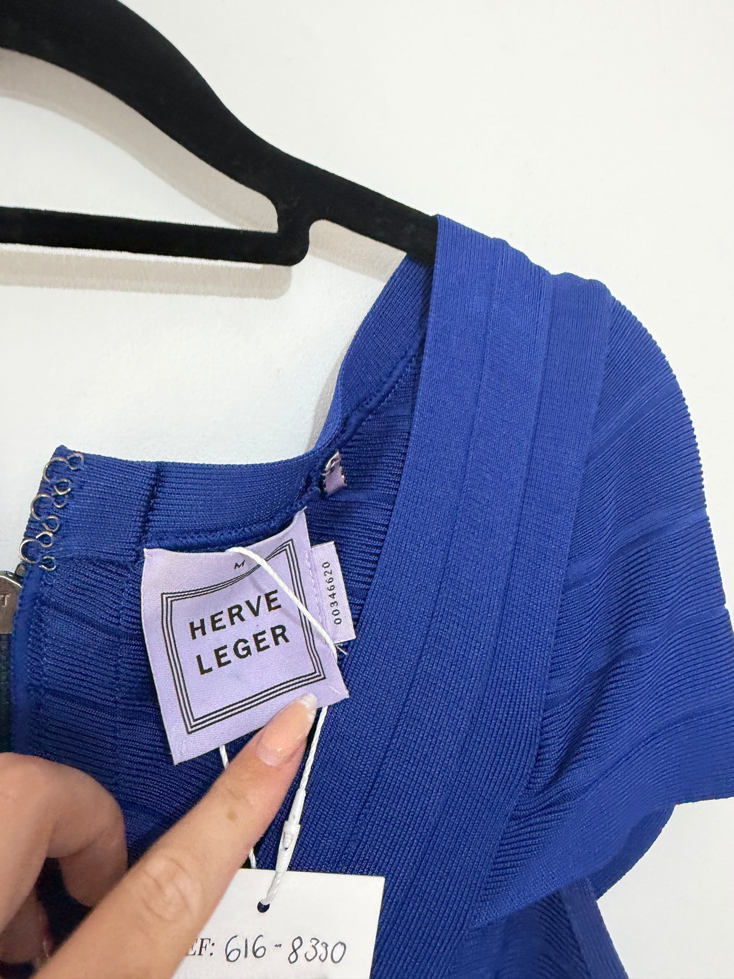Preloved, Blue Herve Leger Dress, Size M