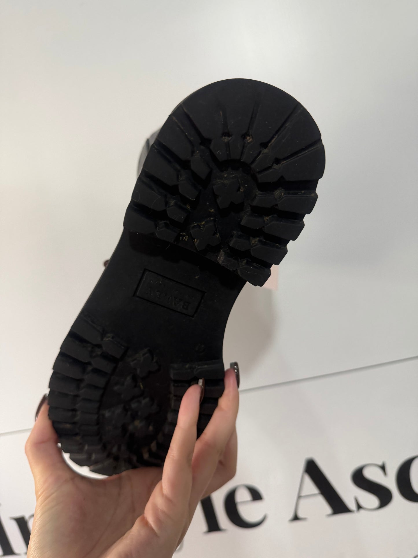 Black Bally Biker Boots, Size 41