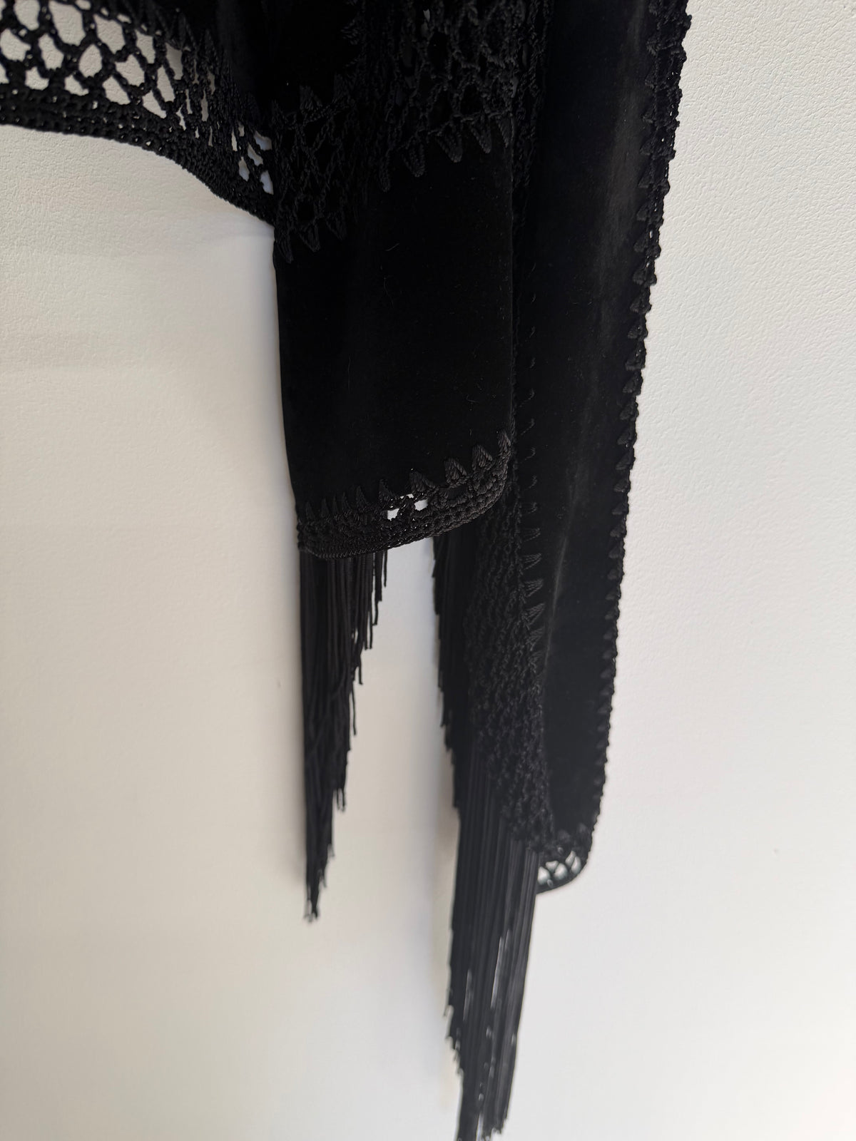 Preloved Tassle Jacket Size One Size Black